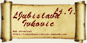LJubislava Ivković vizit kartica